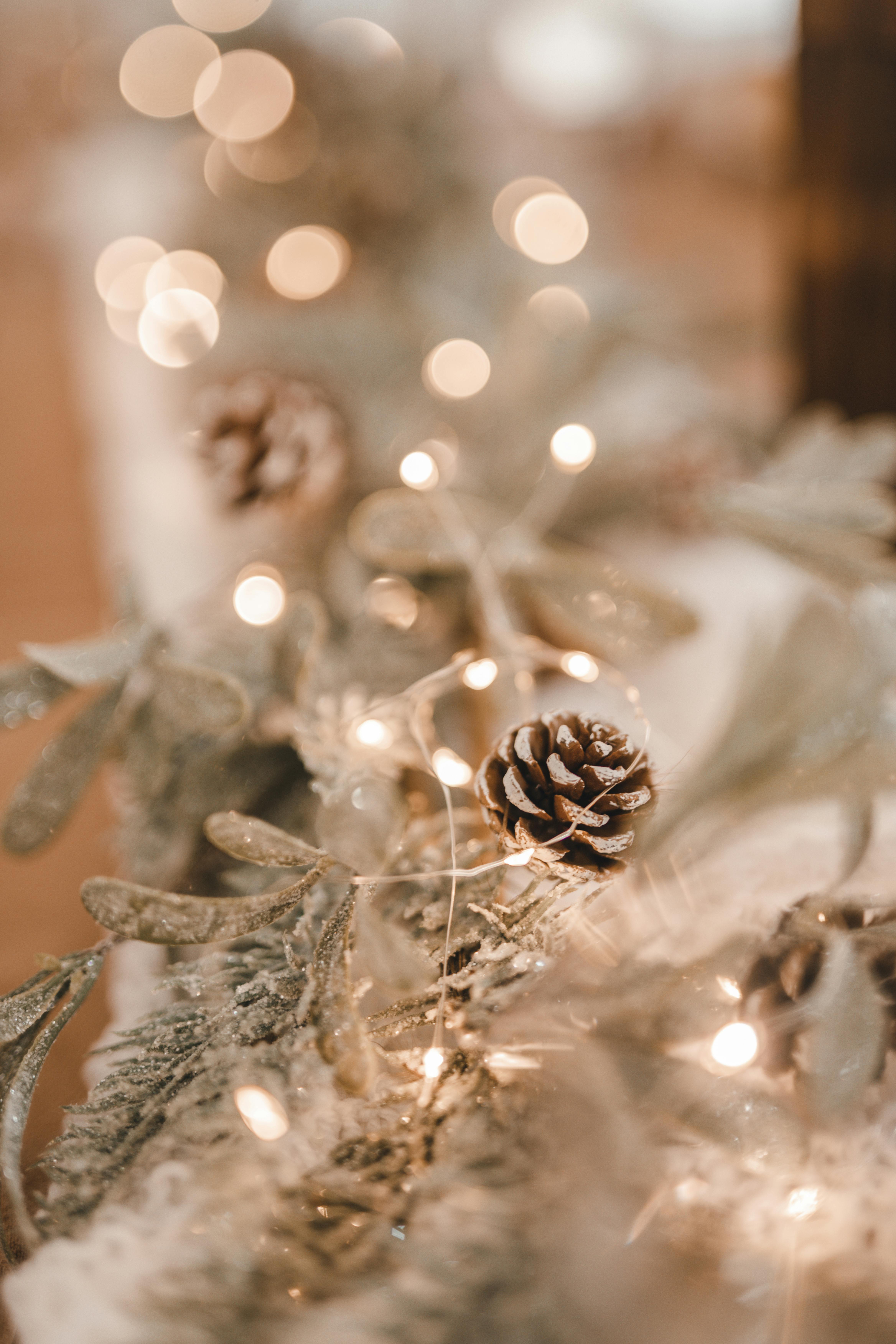 guirlande lumineuse-noel-lumière douce-sapin blanc